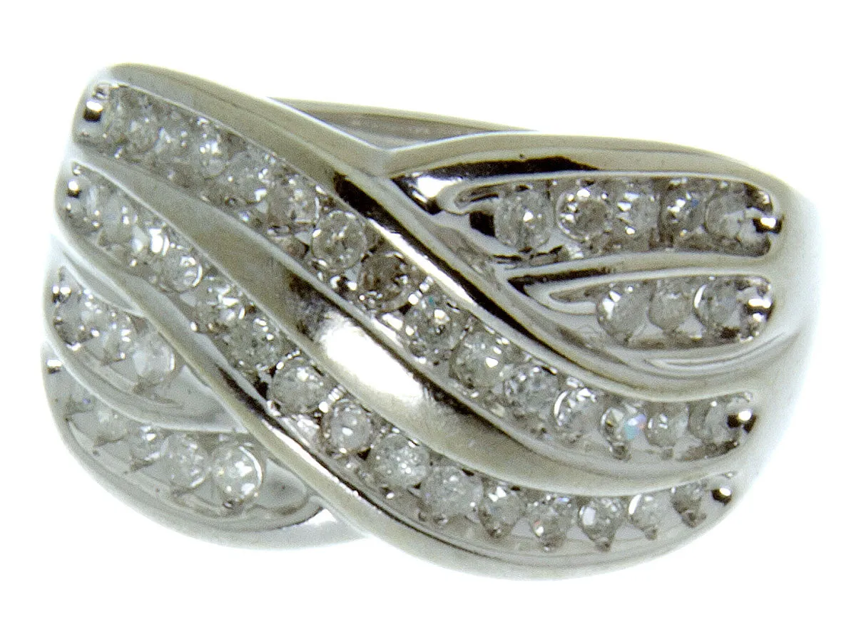 1.00ct Diamond Crossover Band Ring