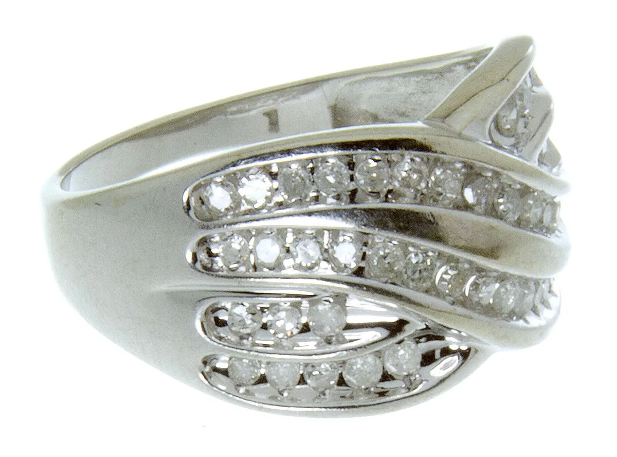 1.00ct Diamond Crossover Band Ring