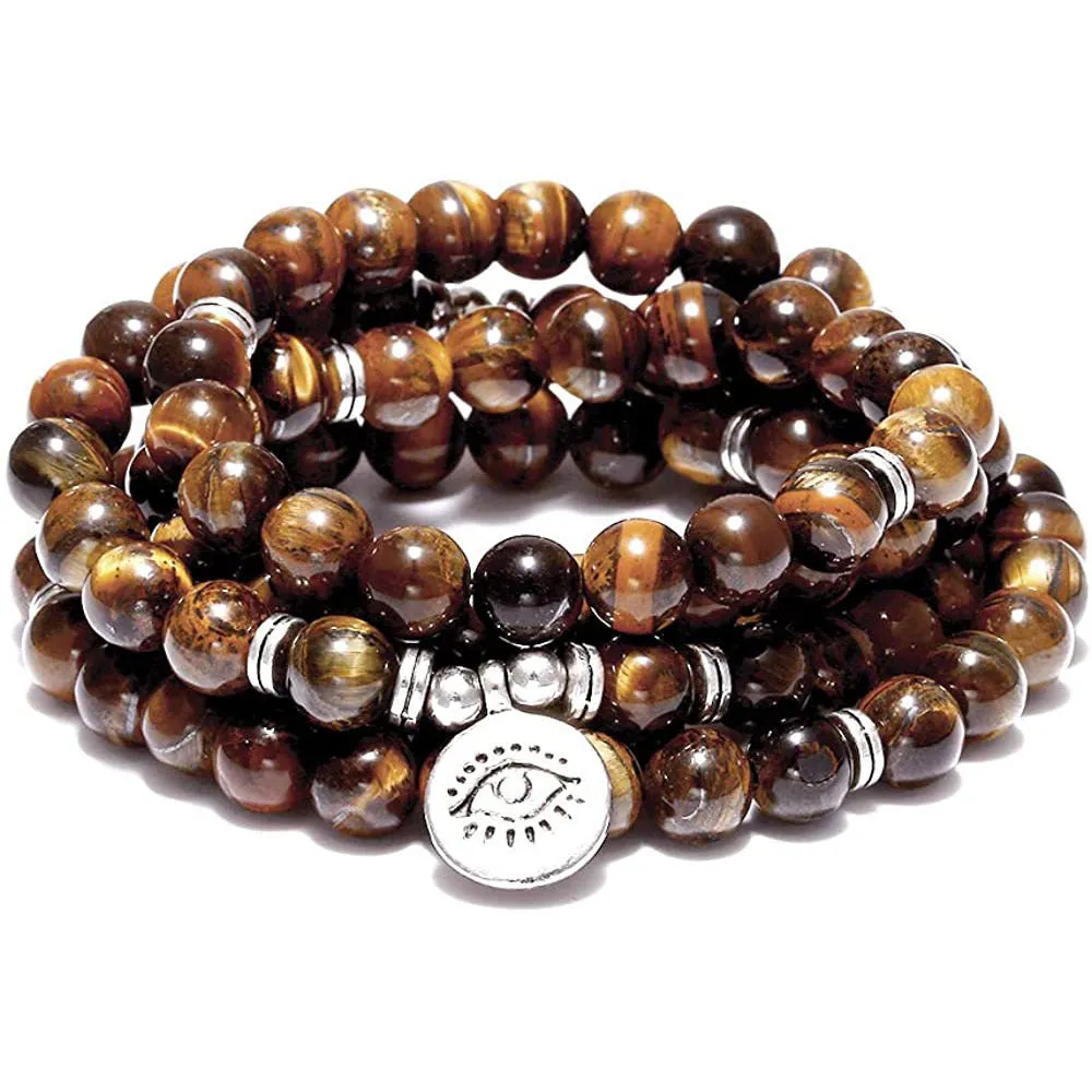 108 Beads Natural Sandalwood Buddhist Meditation Bracelet