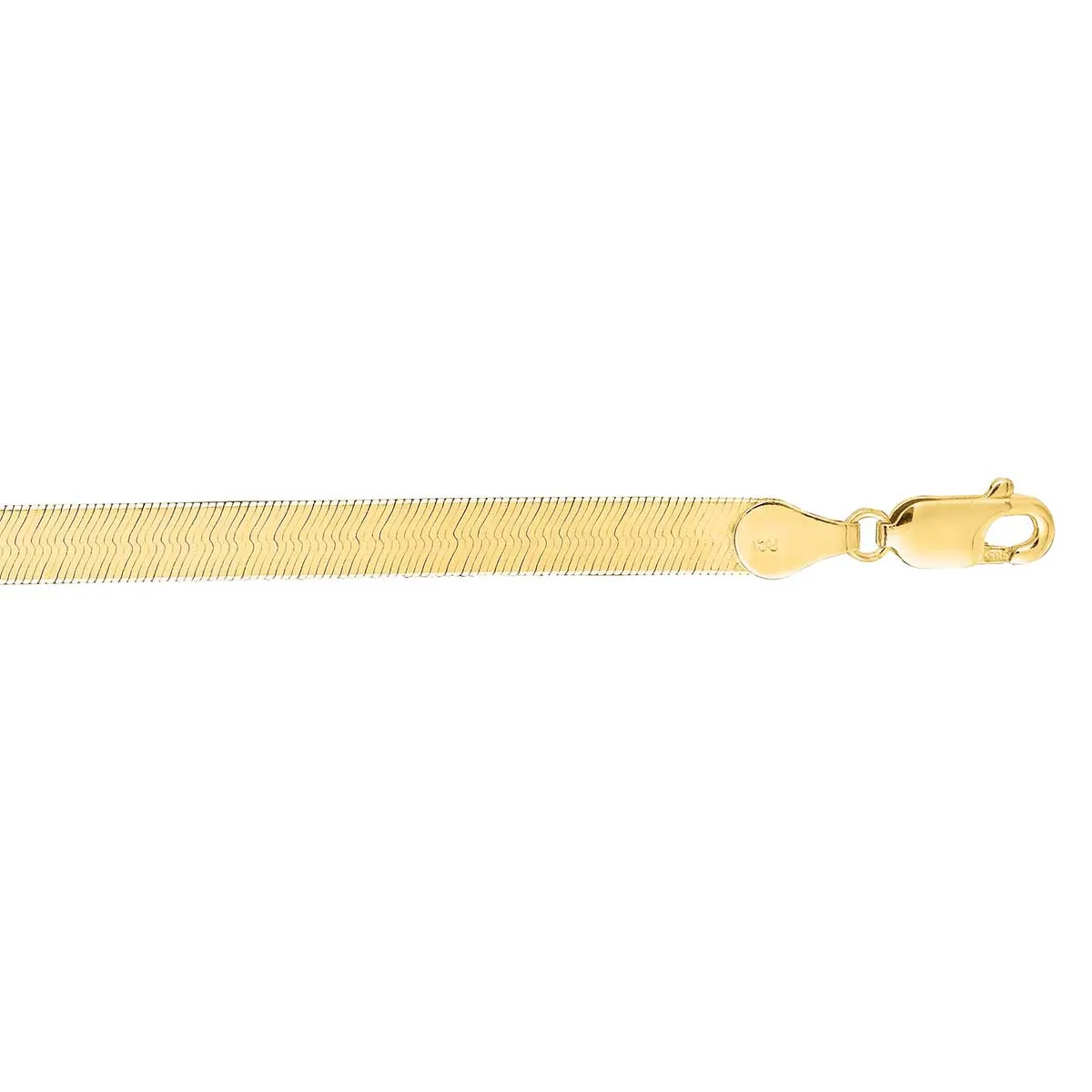 10k Yellow Gold Classic Herringbone Necklace, 20"