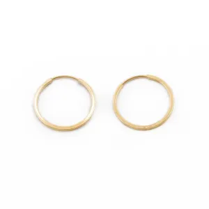 10kt Pipe Hoop Earrings