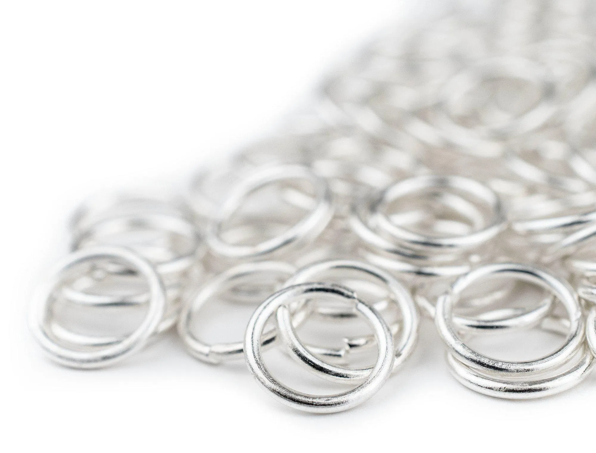 10mm Silver Round Jump Rings (Approx 100 pieces)