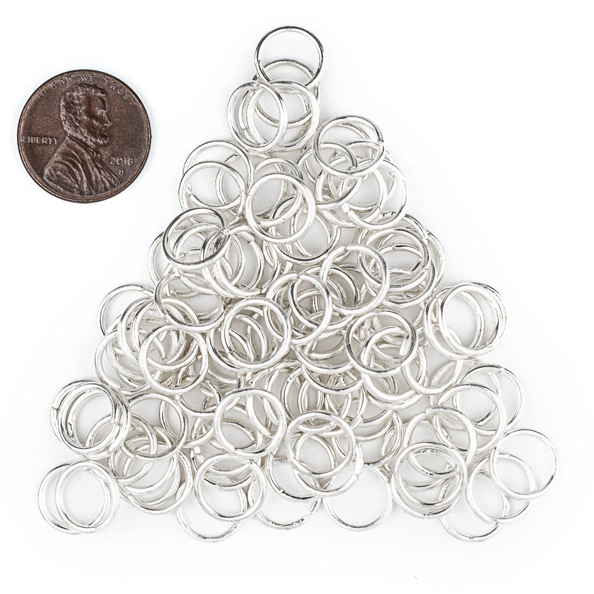 10mm Silver Round Jump Rings (Approx 100 pieces)