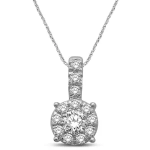 14K White Gold 1/5 Ct.Tw. Diamond Fashion Pendant