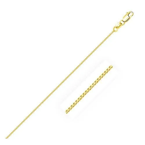 14k Yellow Gold Classic Box Chain 0.7mm, size 16''