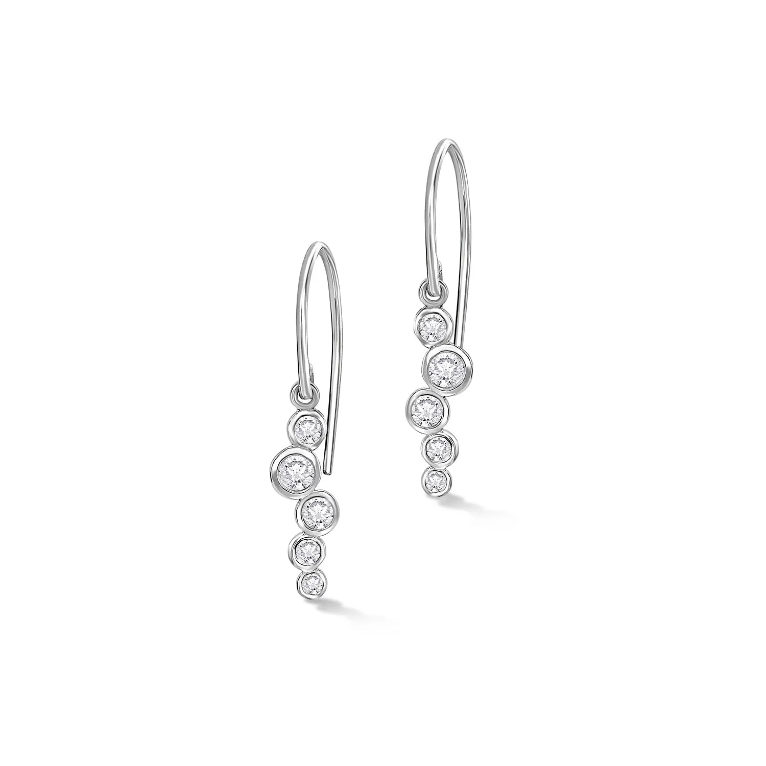 18k Diamond Small Cascade Drop Earrings - 0.33ct