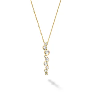 18k Gold & Diamond Long Cascade Pendant