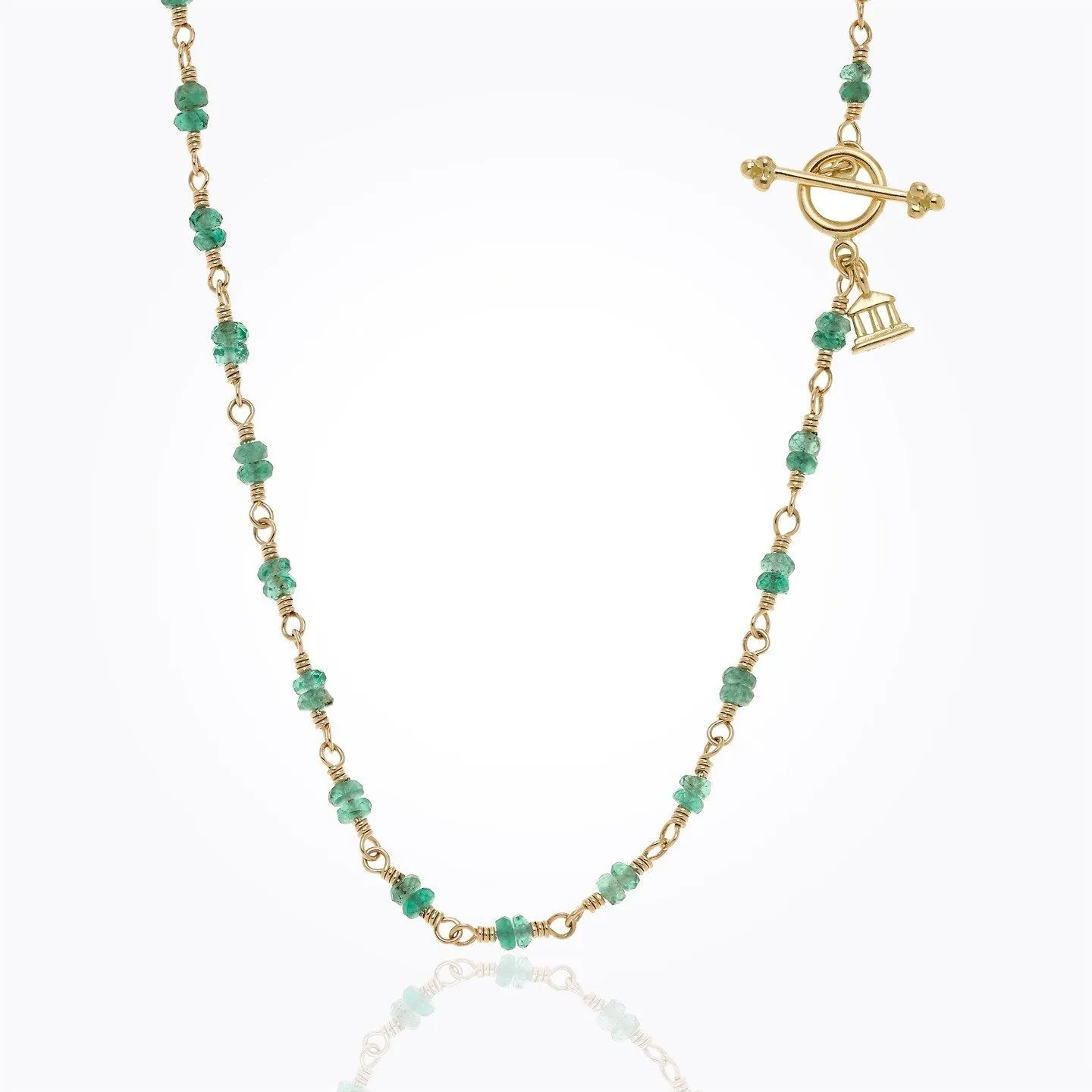 18K Karina Necklace with Emerald