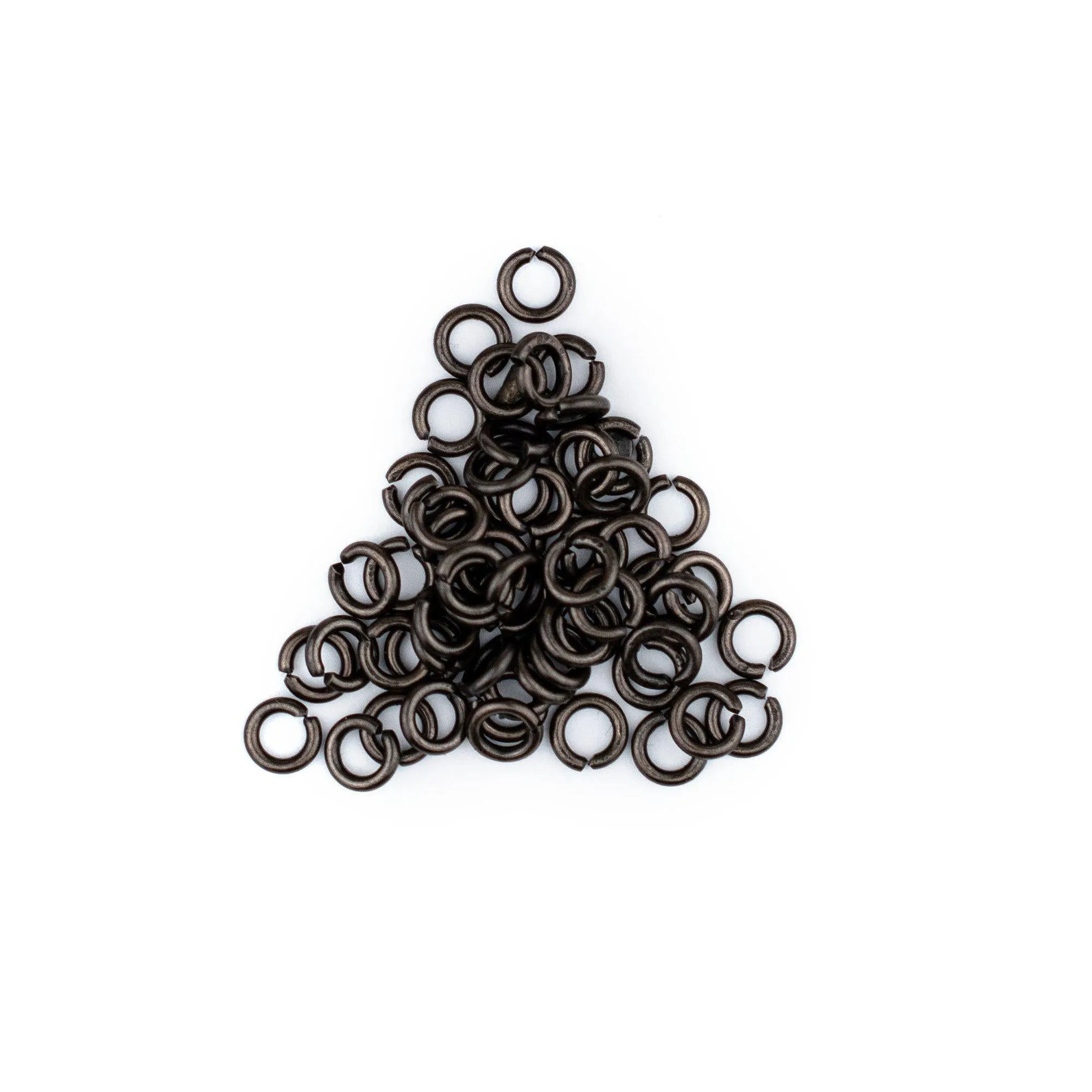 4mm Black Round Jump Rings (Approx 100 pieces)