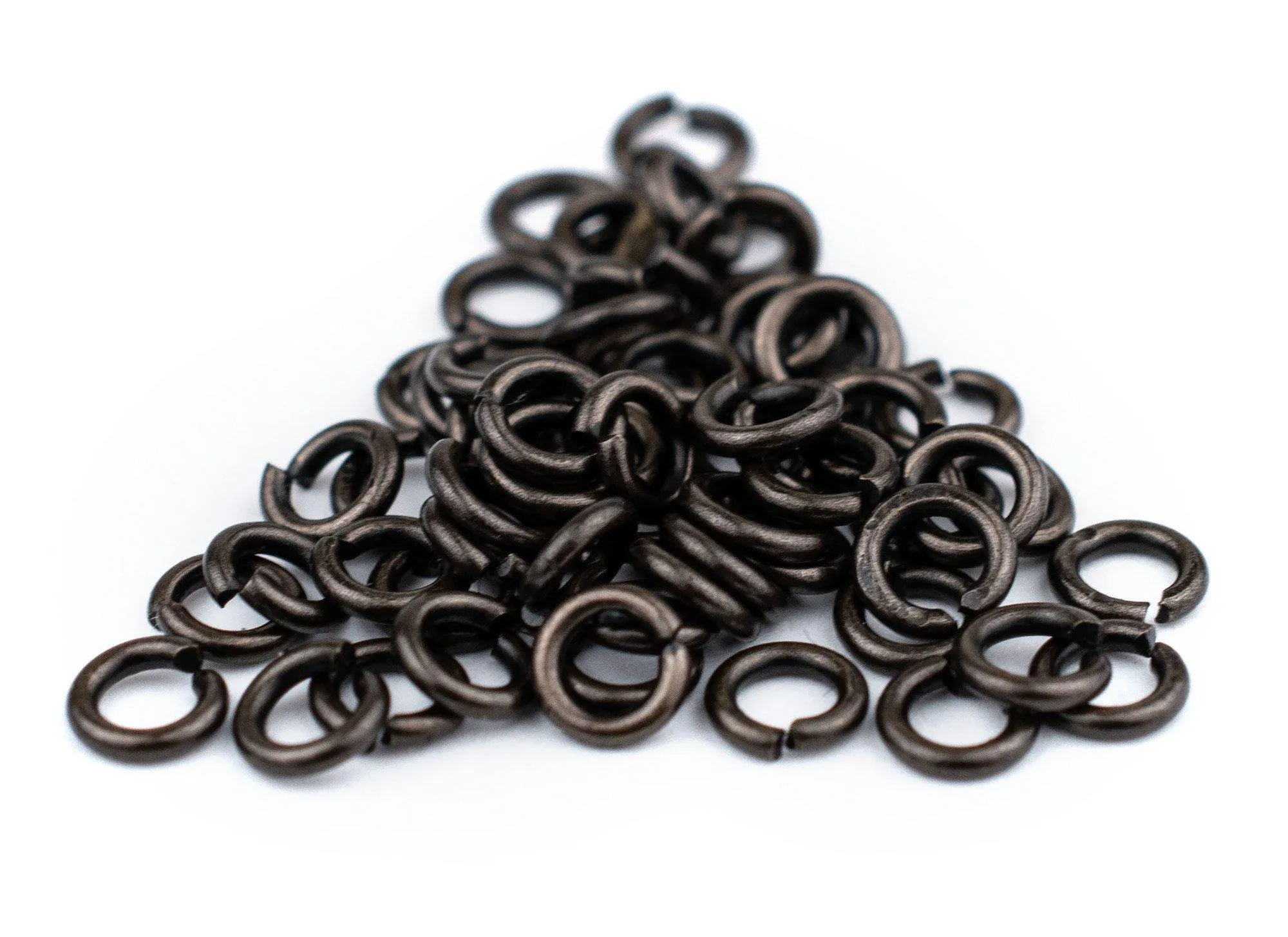 4mm Black Round Jump Rings (Approx 100 pieces)