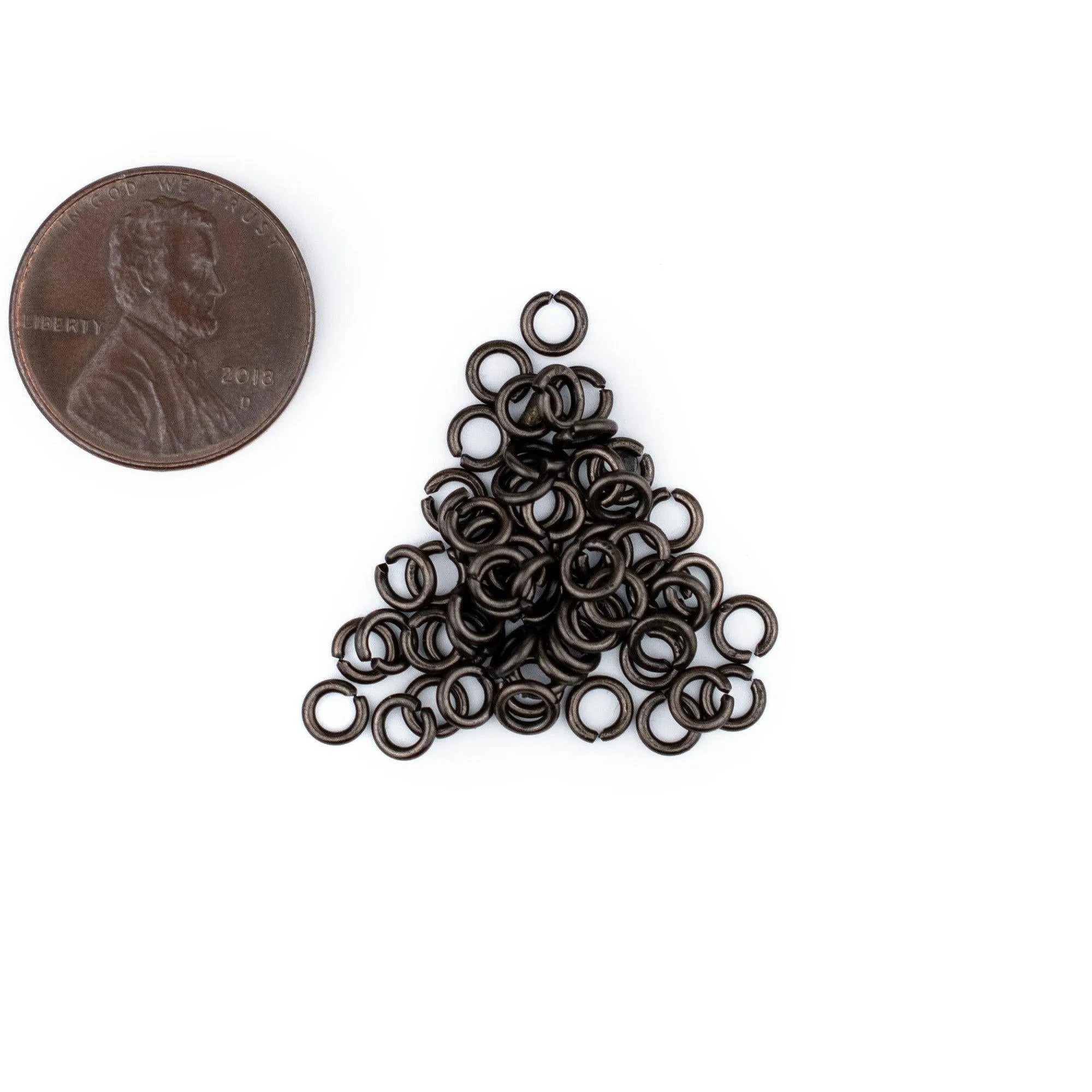 4mm Black Round Jump Rings (Approx 100 pieces)