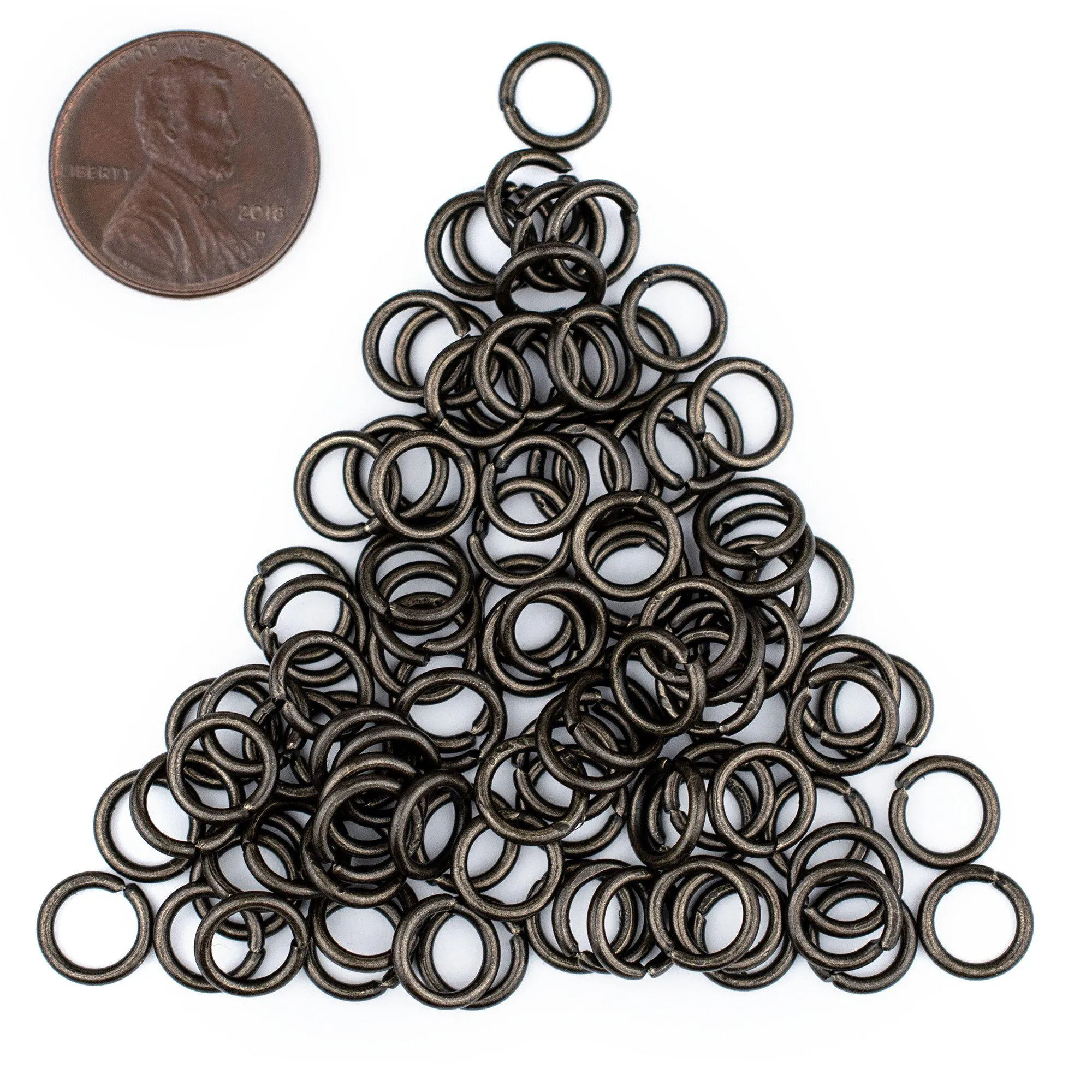 8mm Black Round Jump Rings (Approx 100 pieces)