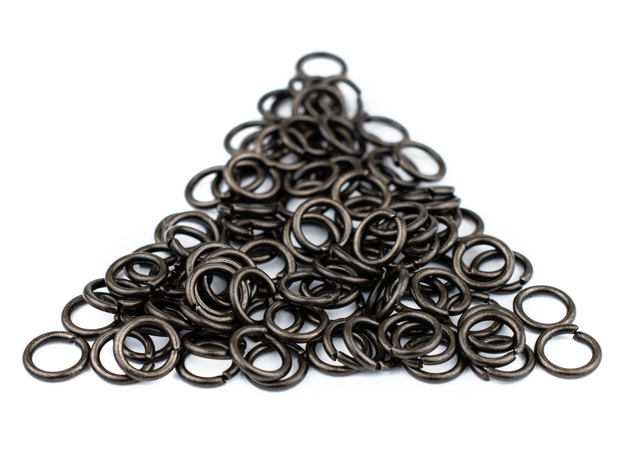 8mm Black Round Jump Rings (Approx 100 pieces)