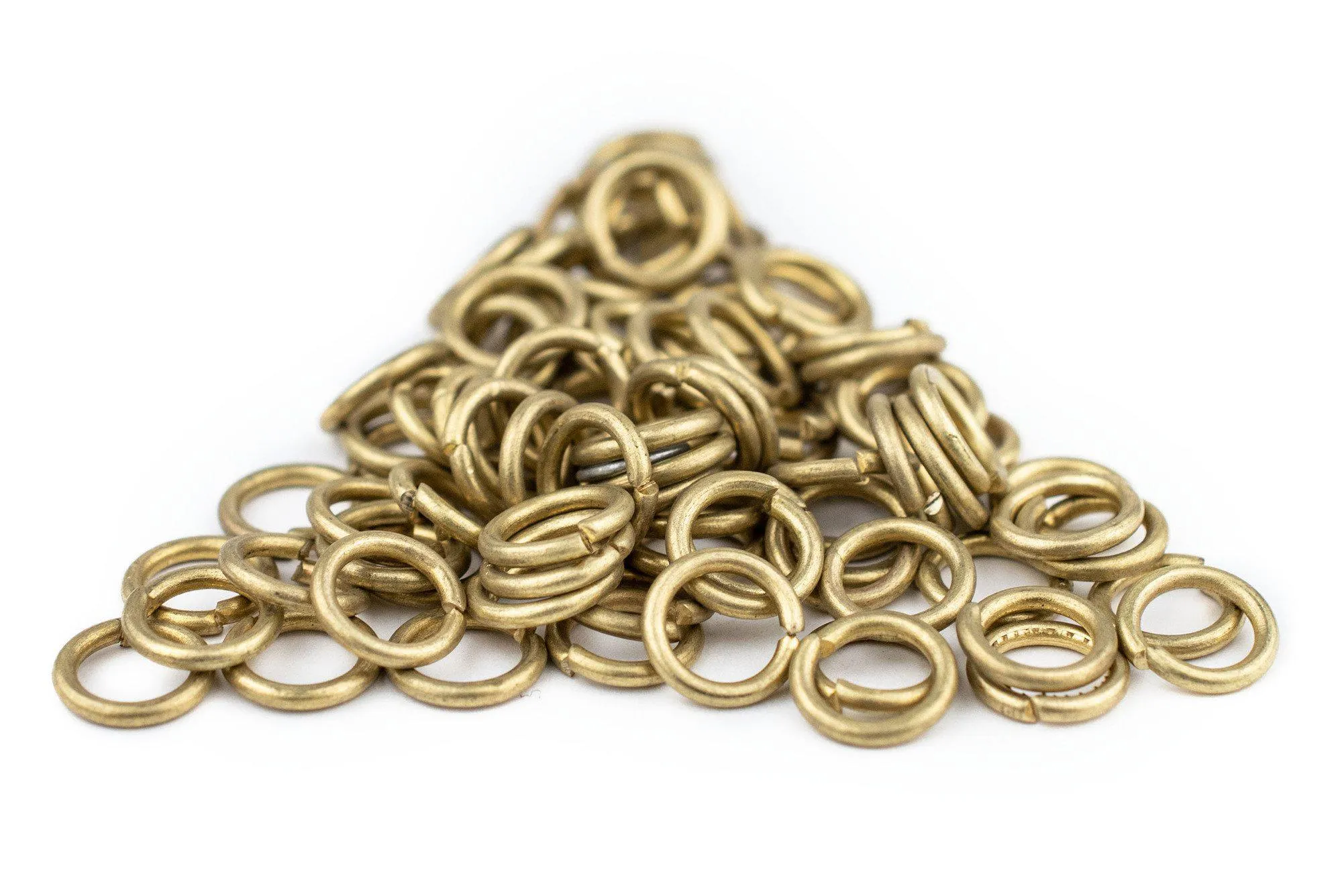 8mm Brass Round Jump Rings (Approx 100 pieces)