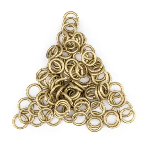 8mm Brass Round Jump Rings (Approx 100 pieces)