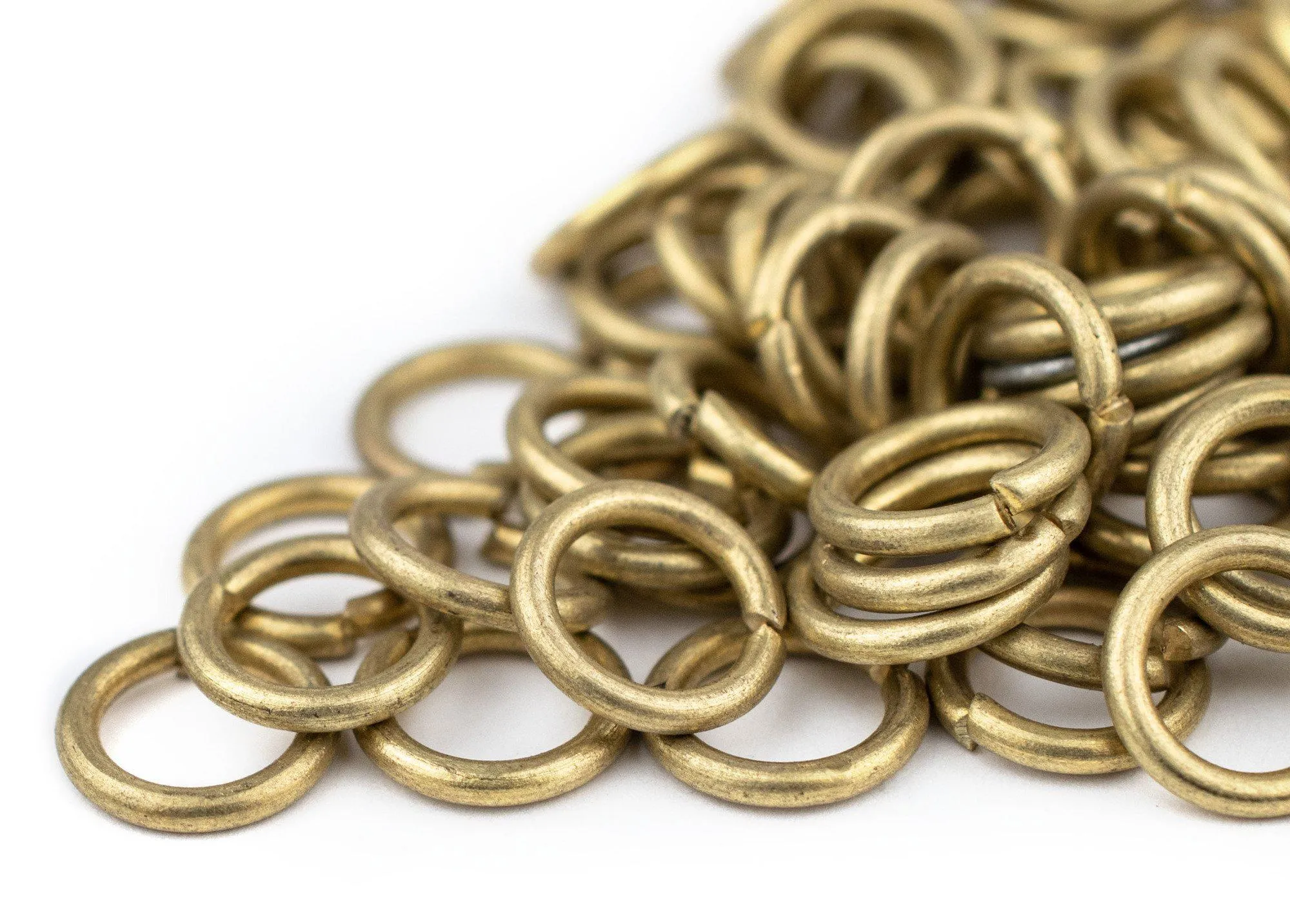 8mm Brass Round Jump Rings (Approx 100 pieces)