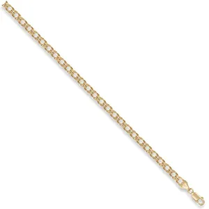 9ct Yellow Gold 5mm 24 Inch Open Double Curb Necklace 16.5g