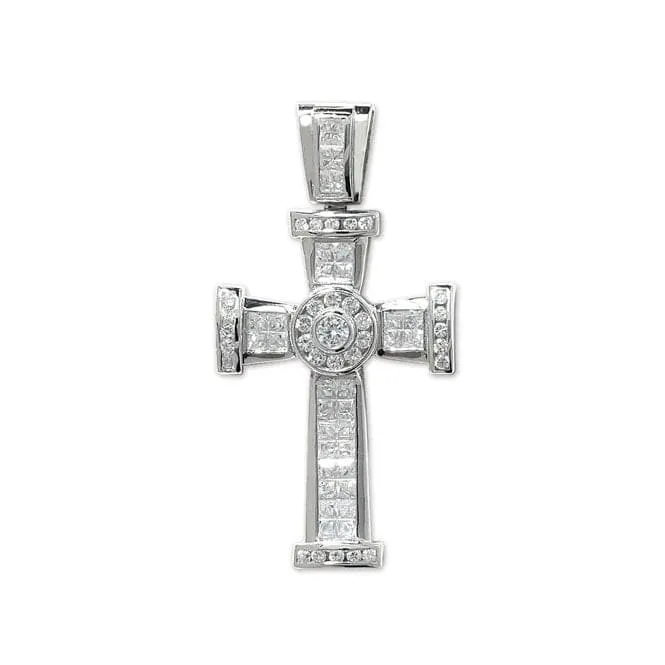 Acotis Silver Pendant Zirconia Cross G6008