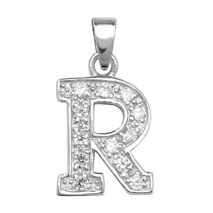 Acotis Silver Pendant Zirconia Initial G6124/R