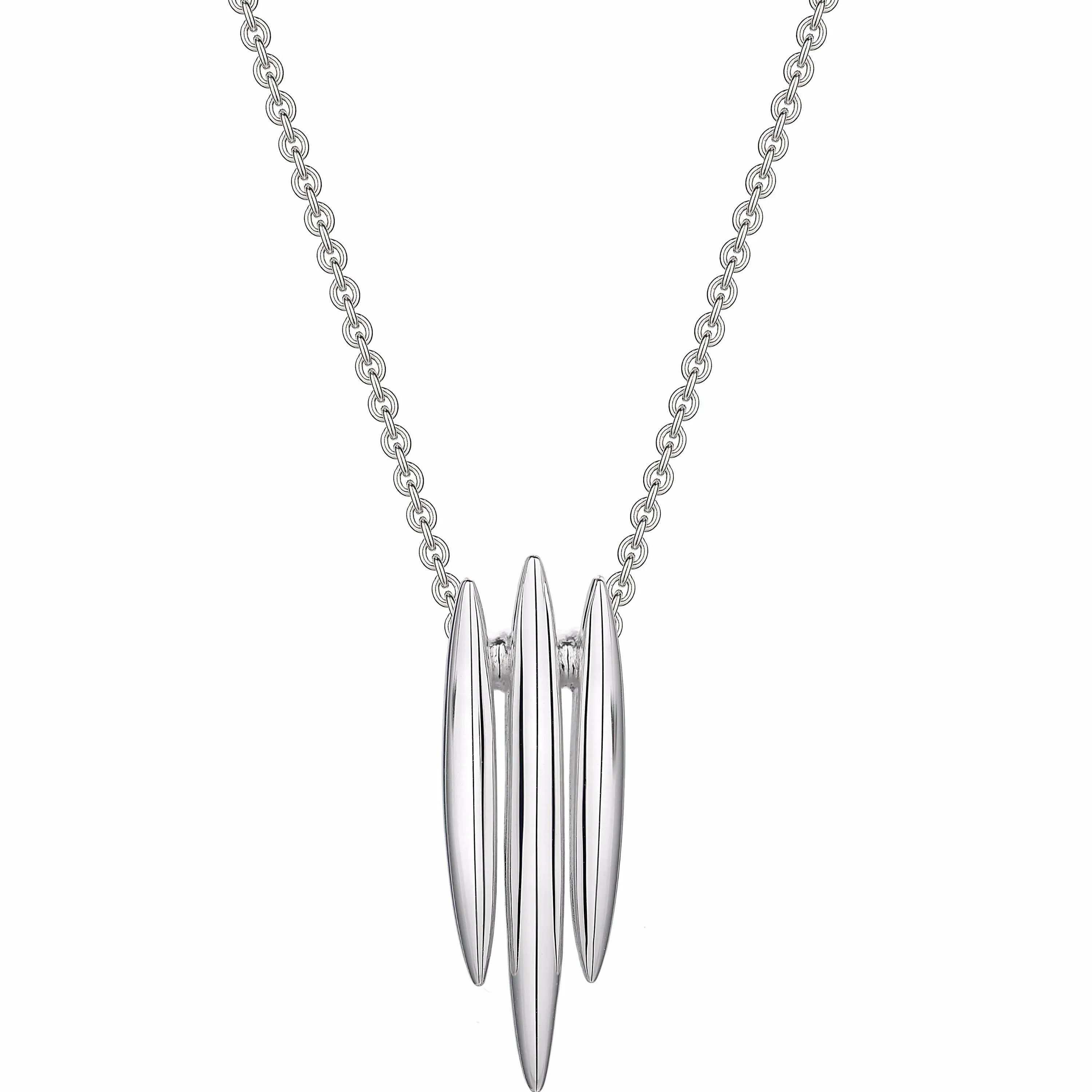 Arc Triple Necklace - Silver