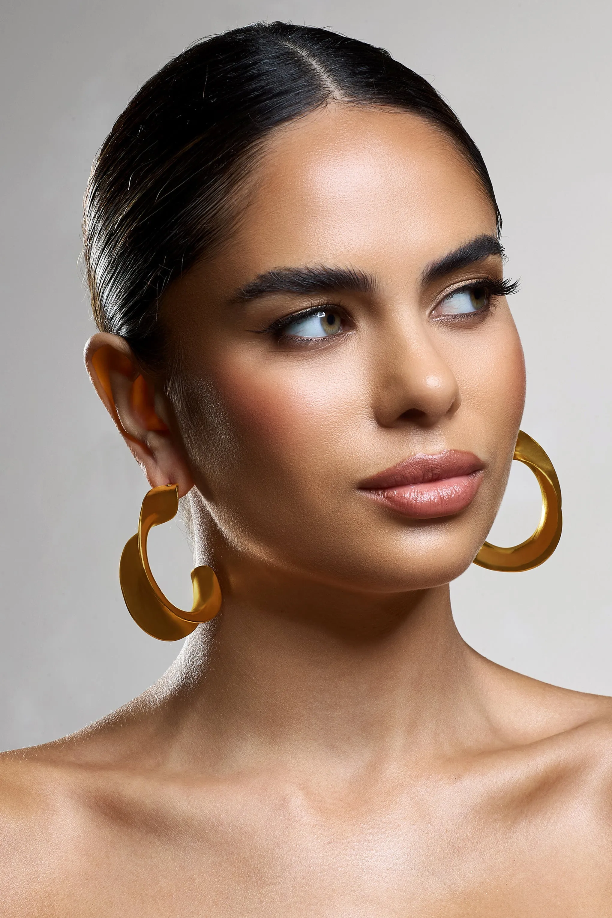 Athalia | Gold Twist Abstract Earrings