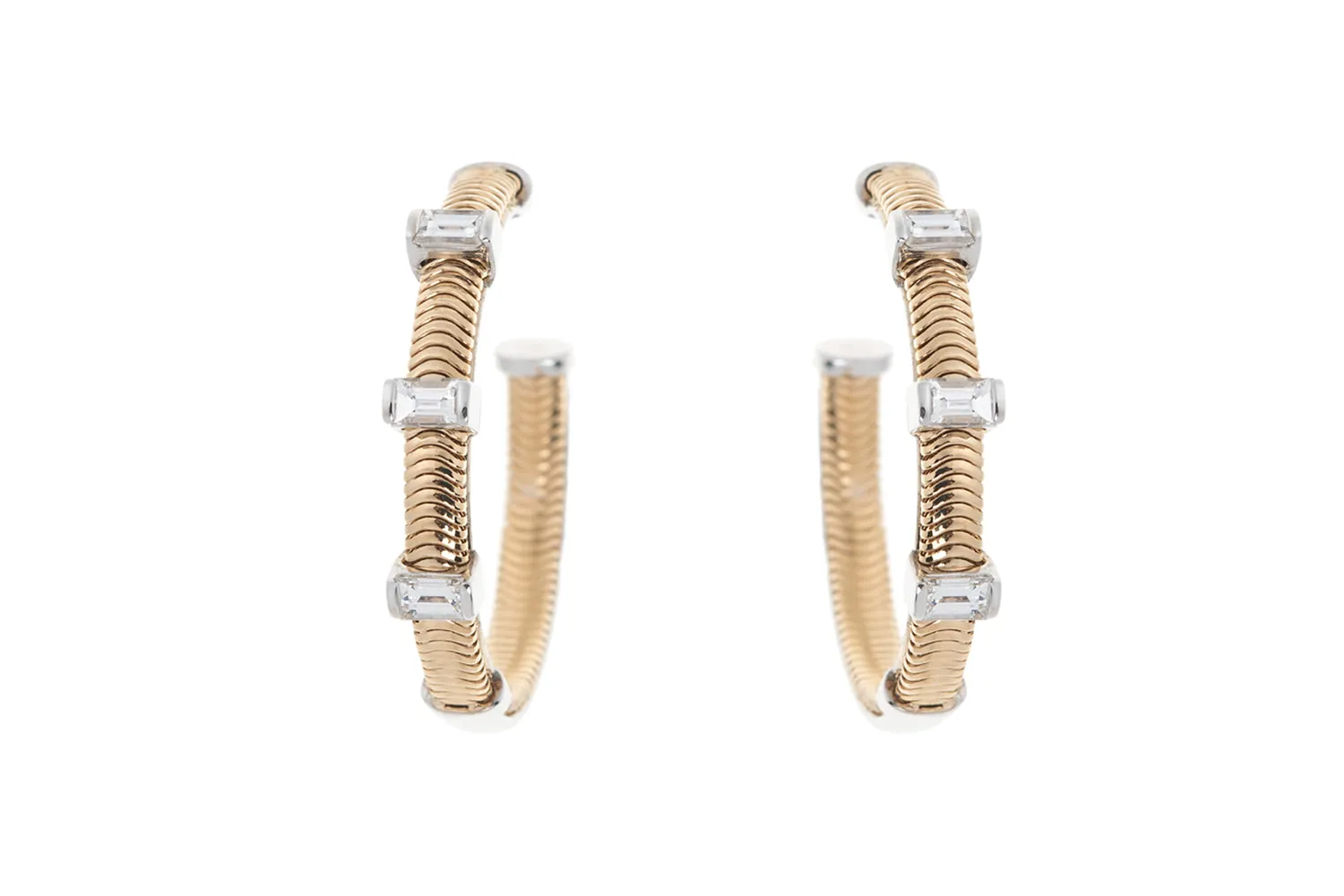 Baguette White Diamond Feelings Earrings