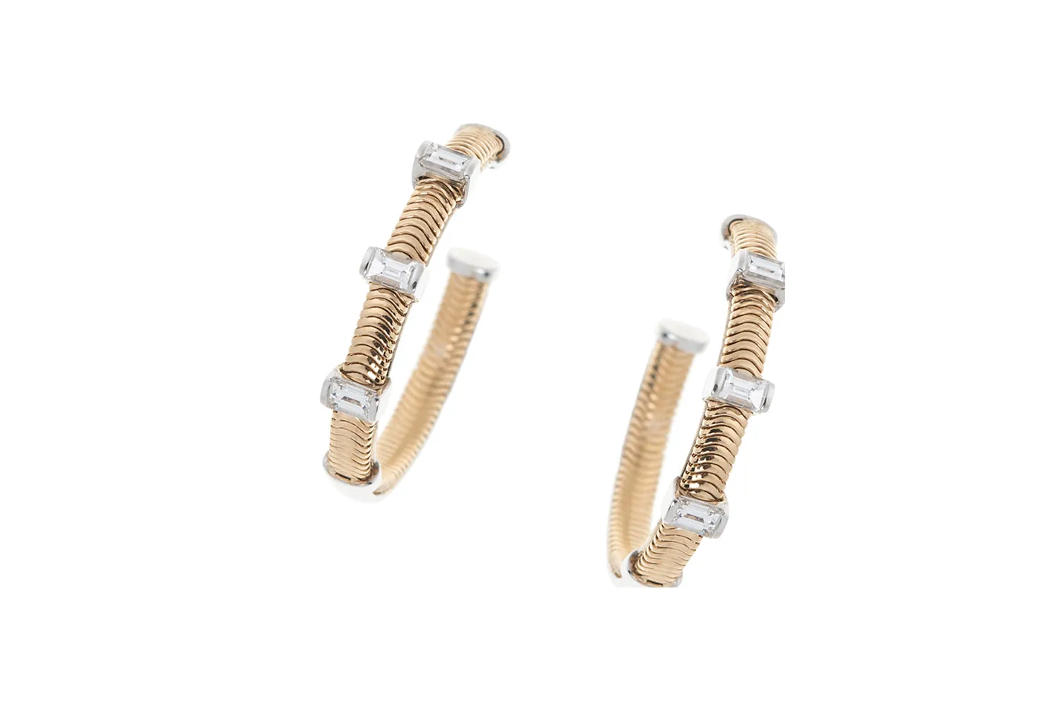 Baguette White Diamond Feelings Earrings