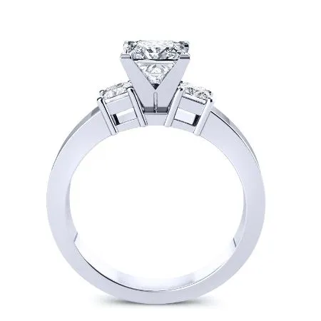 Bellflower - Princess Moissanite Engagement Ring