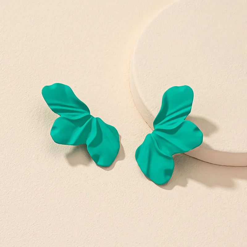 Blossom Baked Paint Earrings - Contemporary and Chic Floral Design for Women