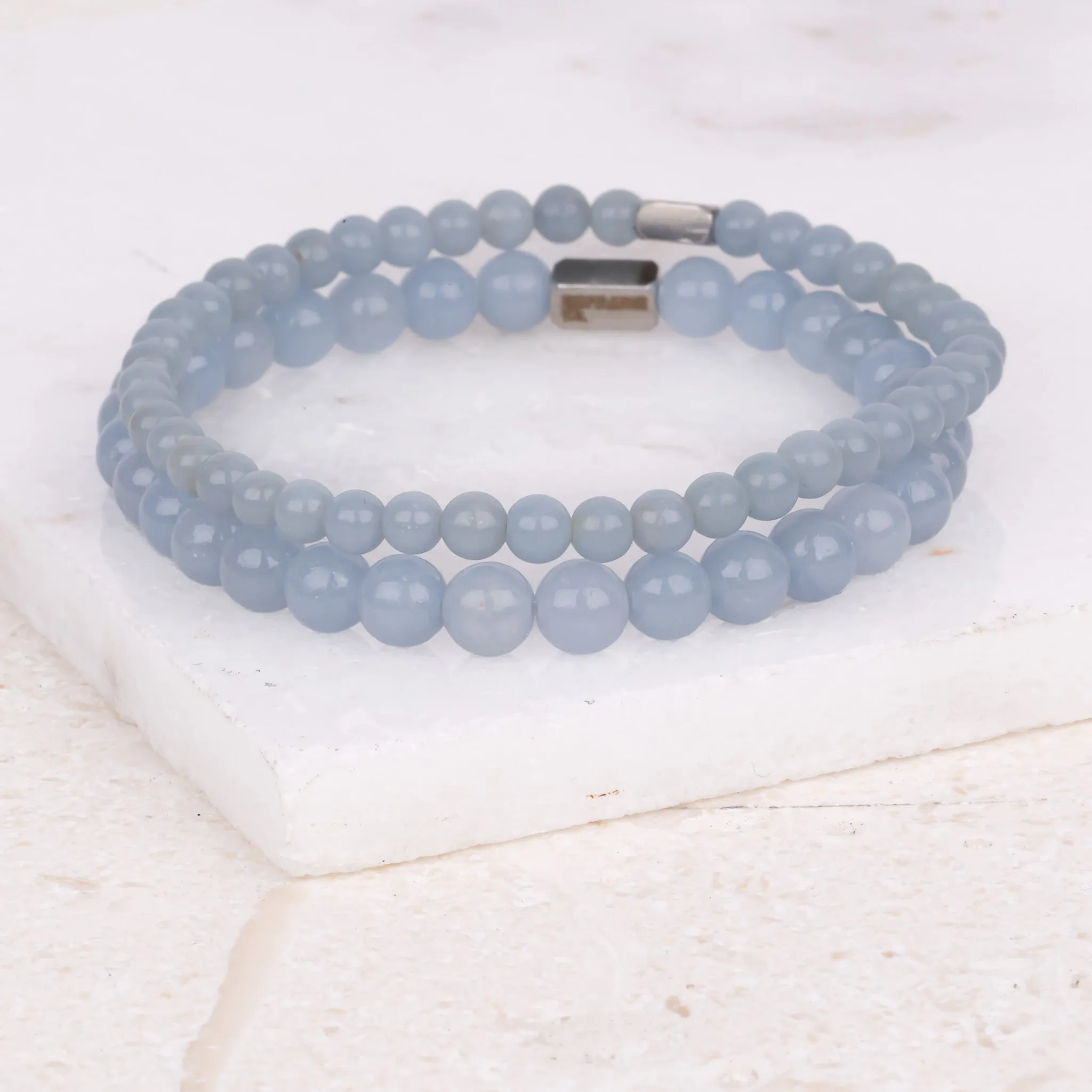 BLUE ANGELITE - ACCENT BRACELET