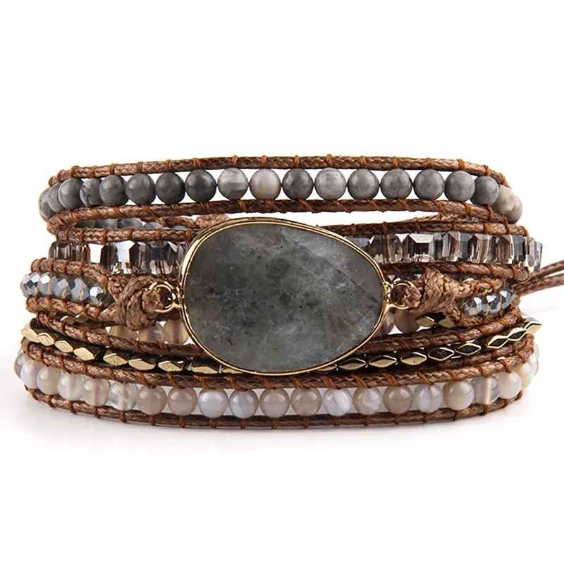 Bohemian Mixed Natural Stone Bracelet - multiple colors