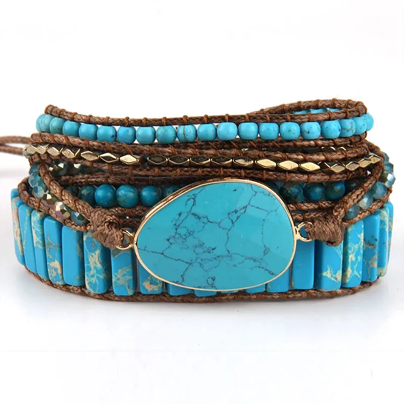 Bohemian Mixed Natural Stone Bracelet - multiple colors