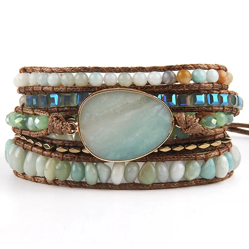 Bohemian Mixed Natural Stone Bracelet - multiple colors