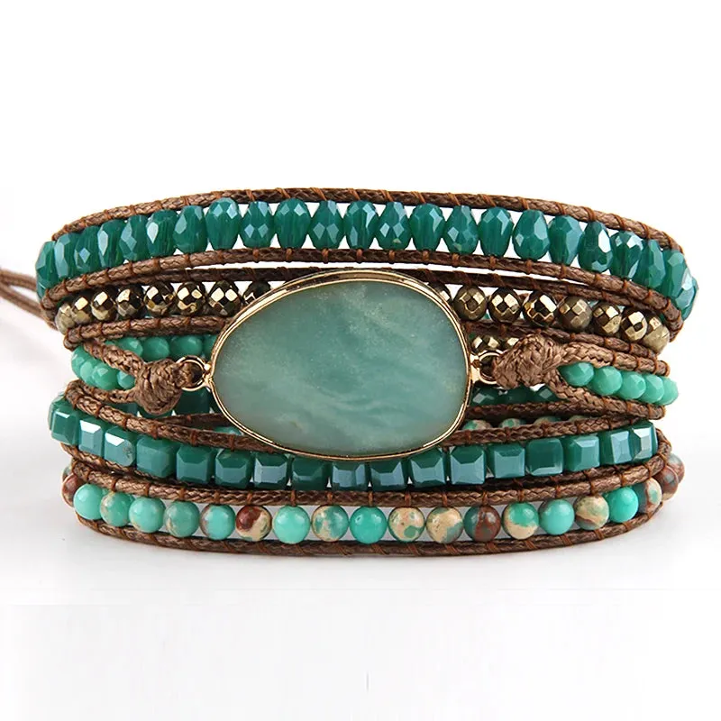 Bohemian Mixed Natural Stone Bracelet - multiple colors