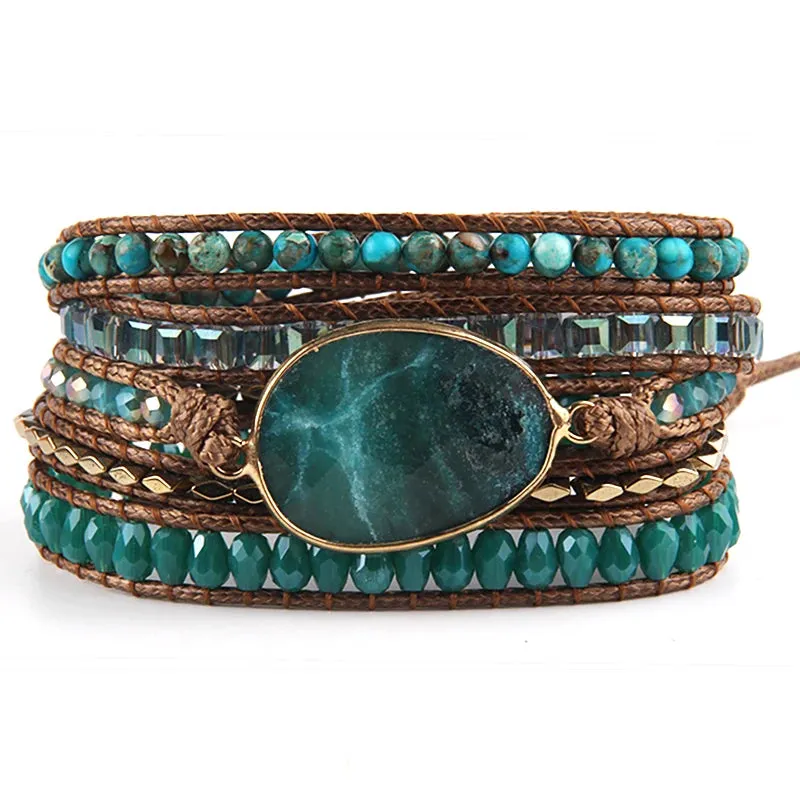 Bohemian Mixed Natural Stone Bracelet - multiple colors