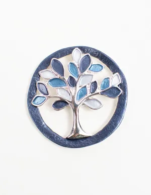 Brooch | Tree | Navy