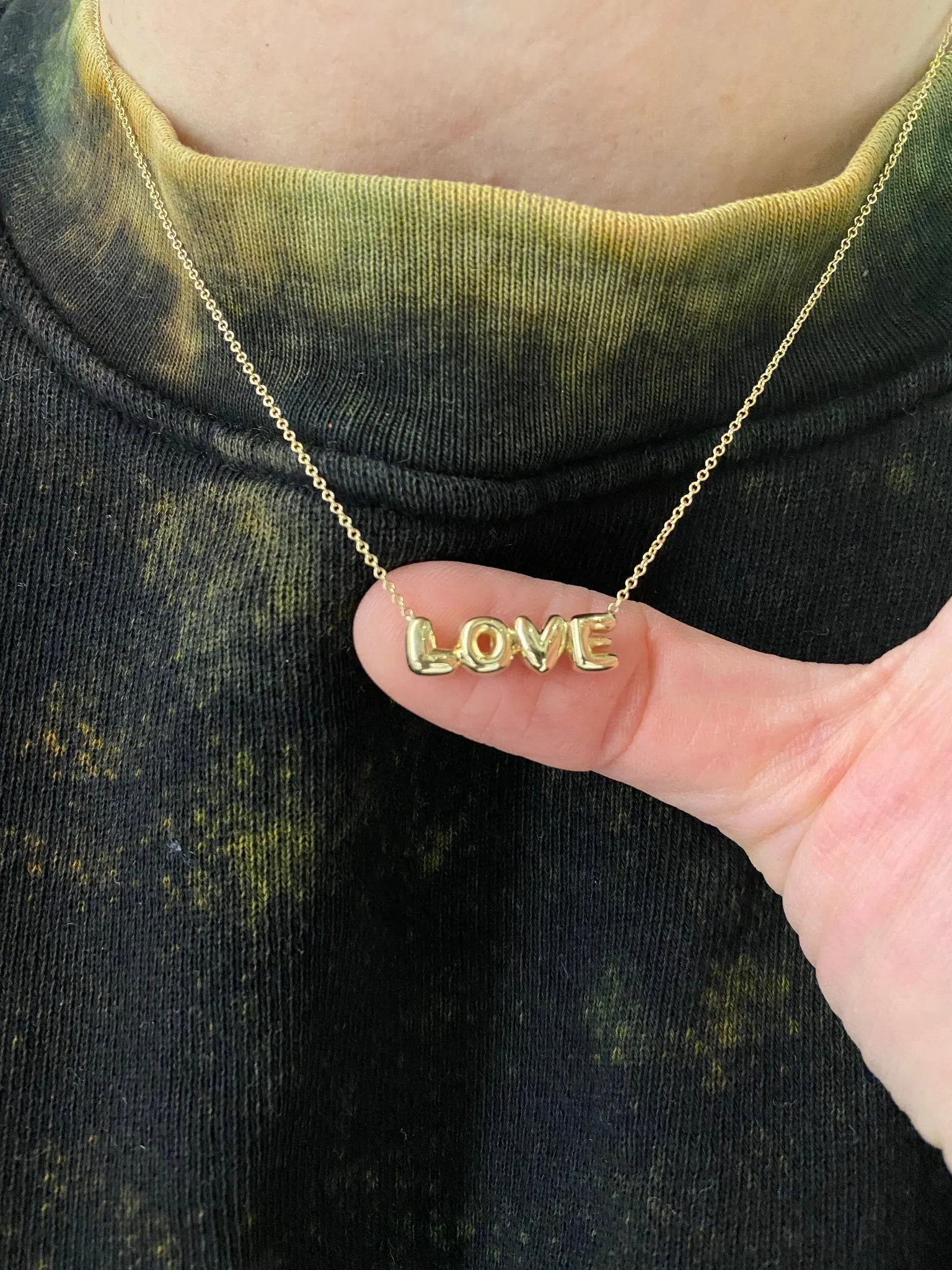 bubble letter name necklace