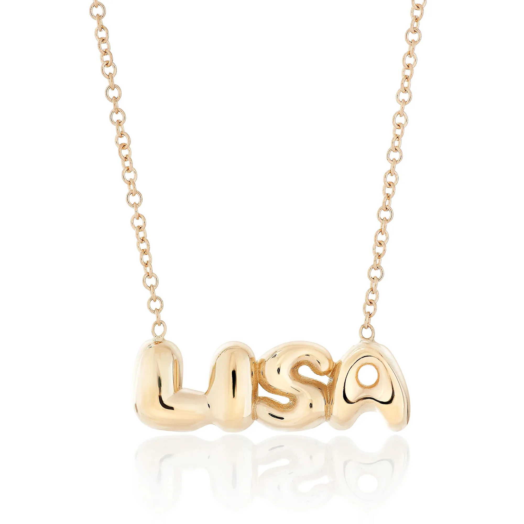 bubble letter name necklace