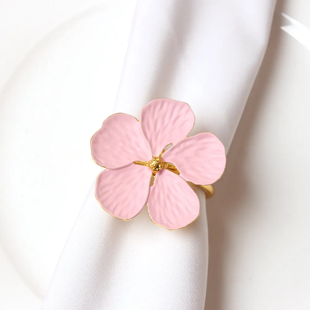 Bulk Set of 6pcs Faux Waxflower Napkin Rings Hawaiian Luau Party Supplies Favors Wholesale