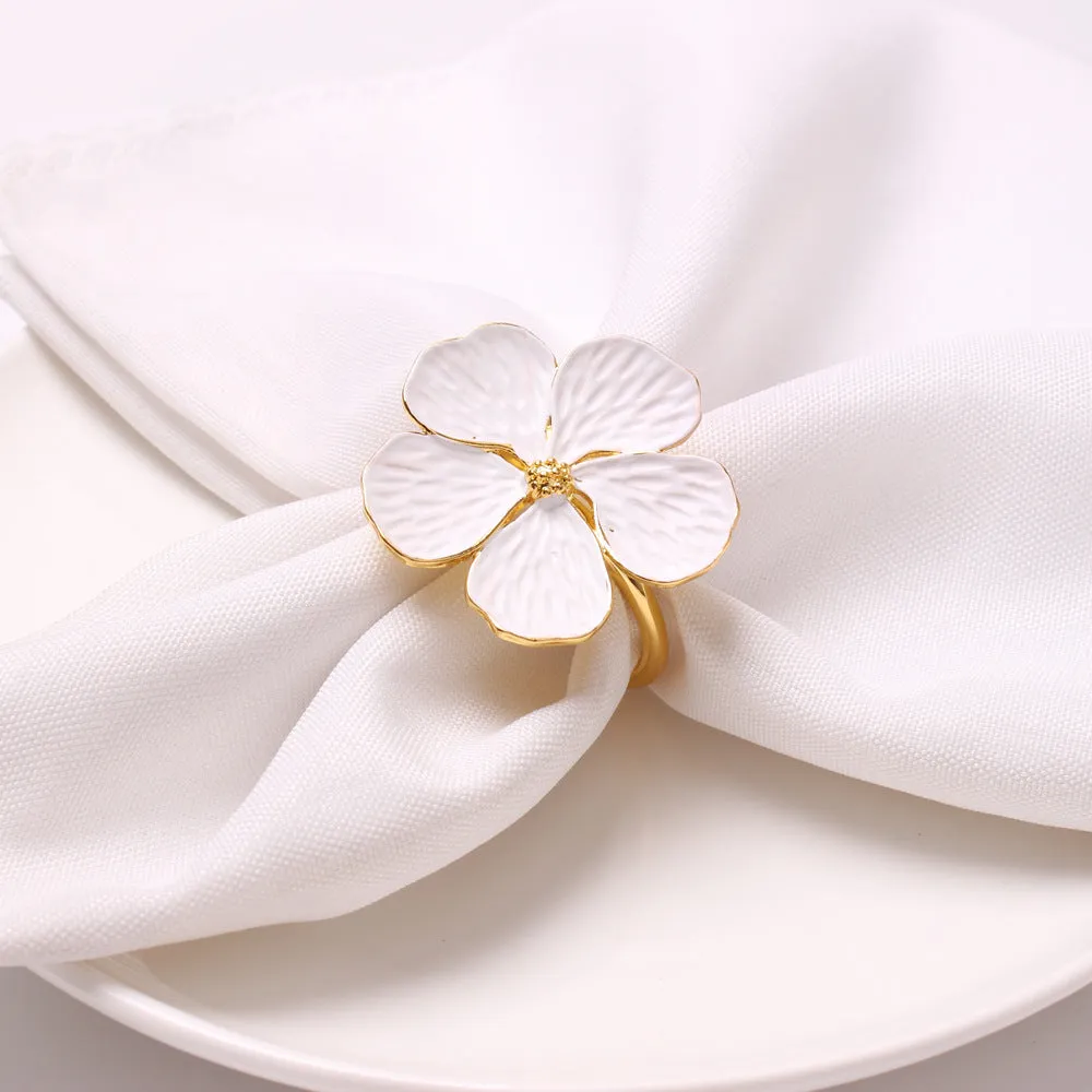 Bulk Set of 6pcs Faux Waxflower Napkin Rings Hawaiian Luau Party Supplies Favors Wholesale