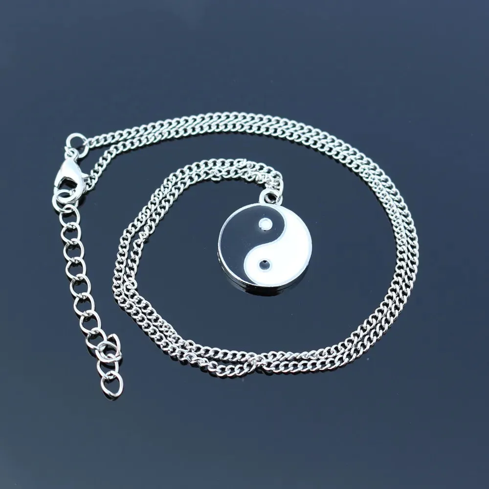 Chain White Pendant Fashion Bagua For Black Jewelry New Neck Women Resin Statement Necklace