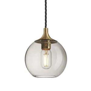 Chelsea Smoked Glass Globe Pendant - 7 Inch - Mocha