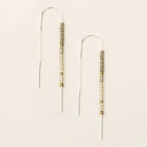 Chromacolor Miyuki Thread Earring - Pewter Multi/Silver