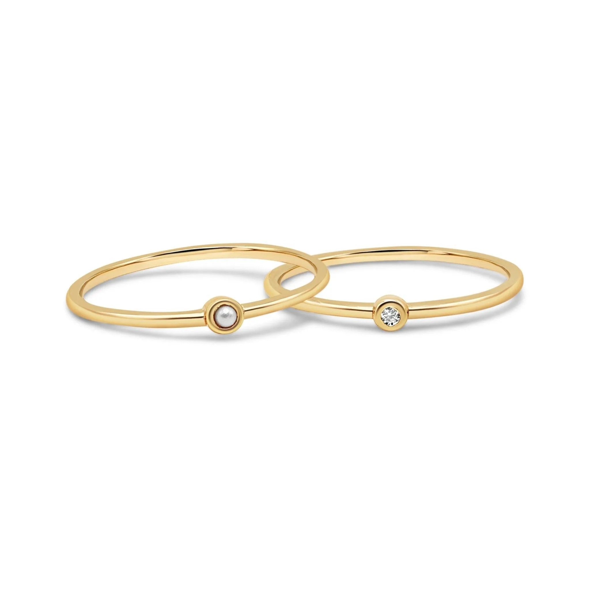 Classic & Dainty Bezel Rings