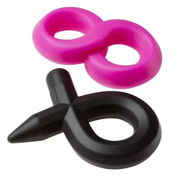 Cloud 9 Pro Sensual Silicone Super 8 Ring & Tie Sling 2 Pack