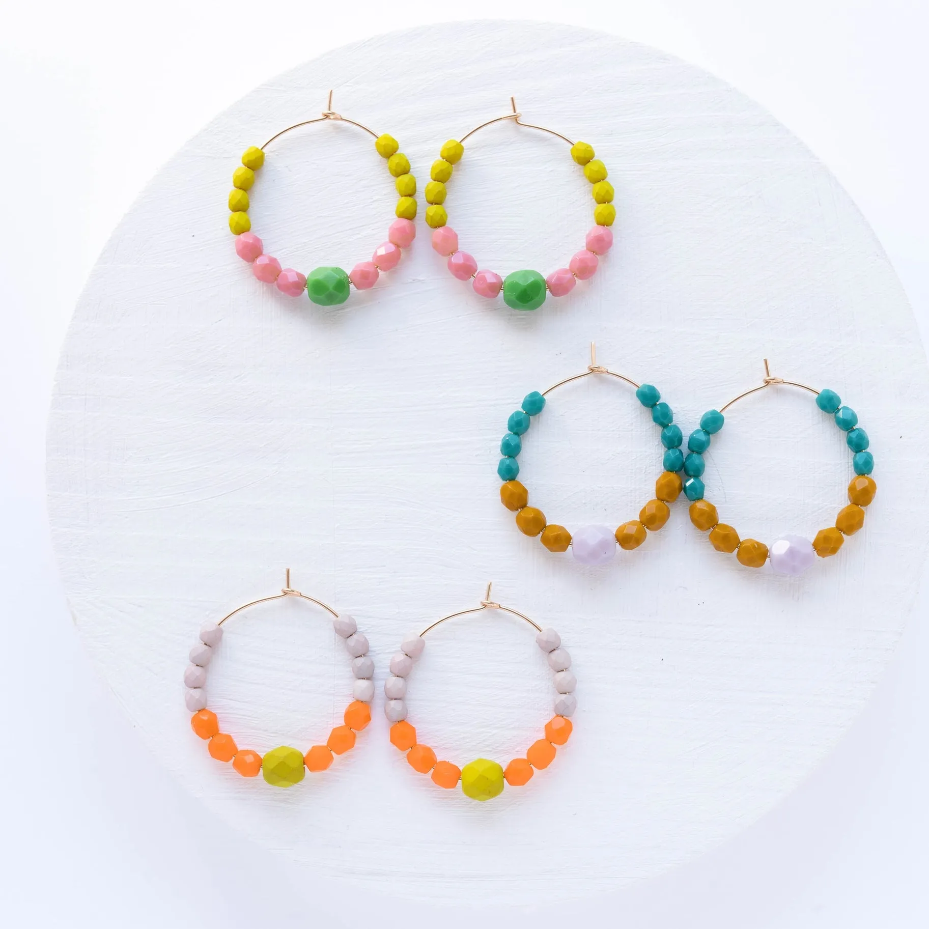 Colorful Beaded Hoop