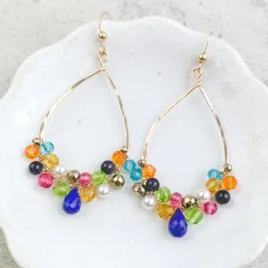 Colorful Lapis Anna Hoops