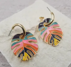 Colorful Leaf Earrings