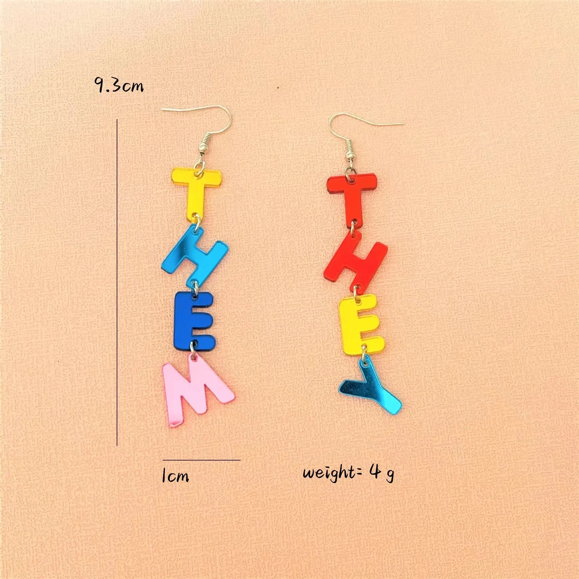 Colorful They/Them Earrings