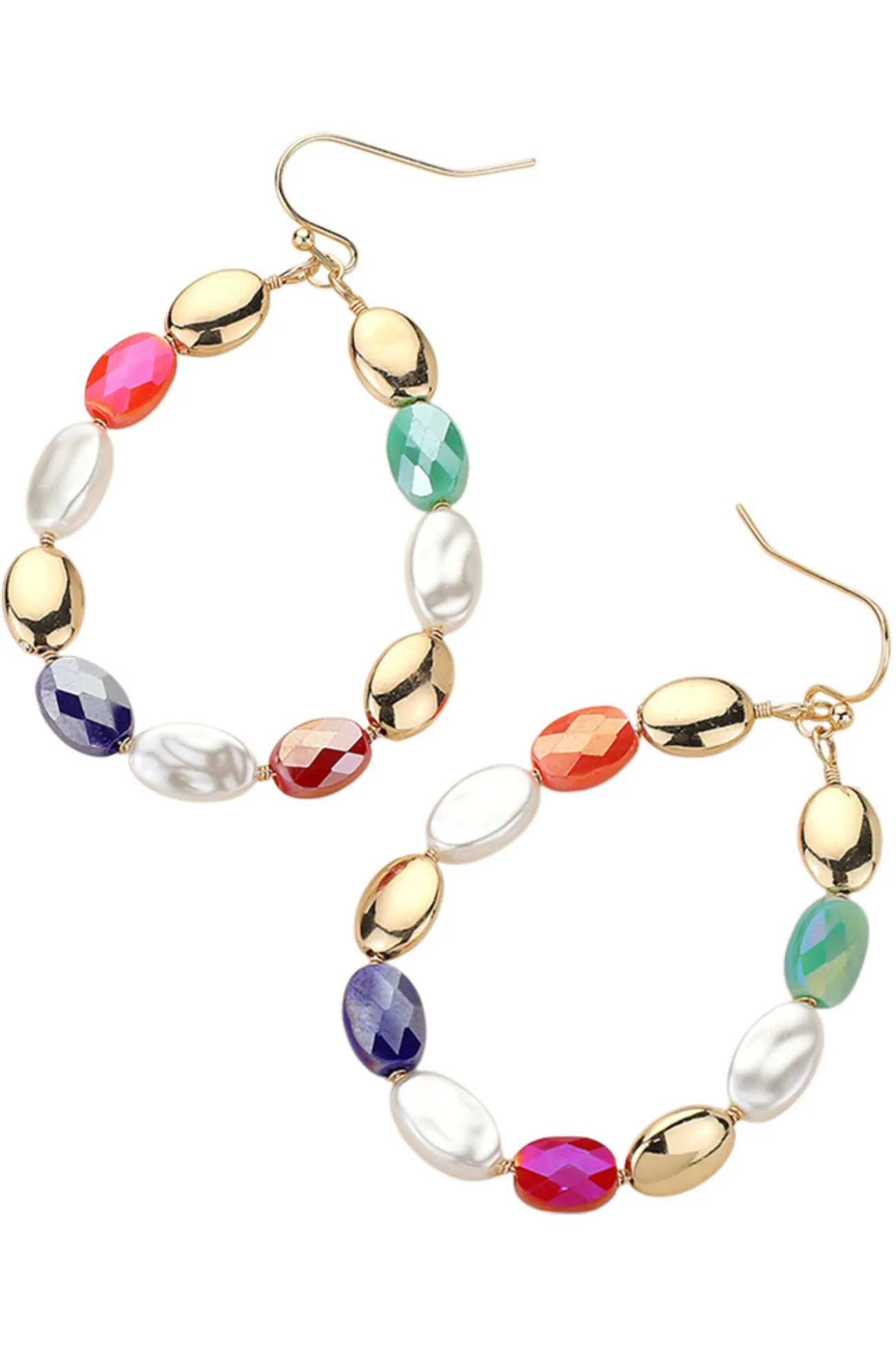 Colorful Touch Teardrop Dangle Earrings